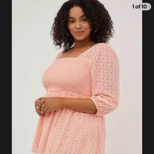 Torrid babydoll eyelet blouse Size 2x
